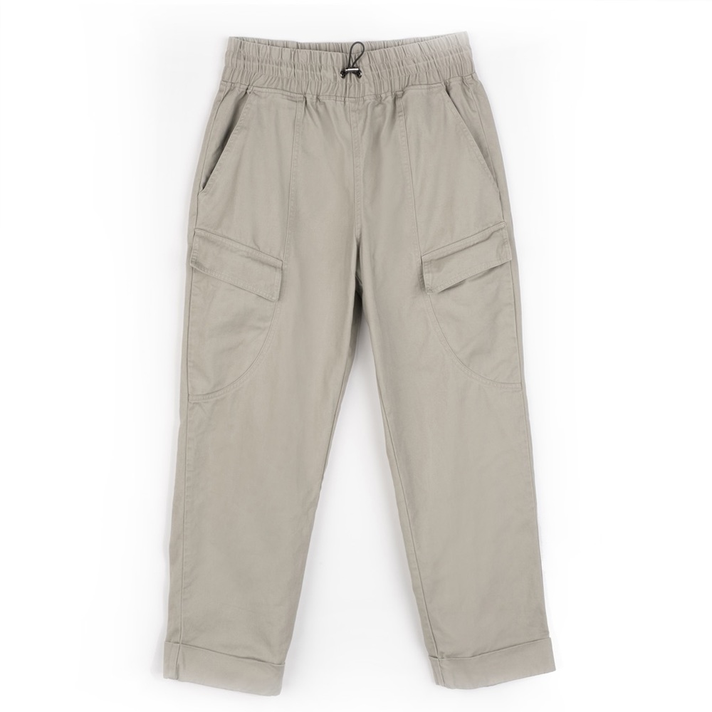 UO grey beige cargo pants with elastic waistband Size Medium